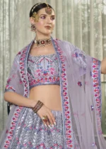 Violet Silk Lehenga