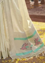 White Paithani Saree