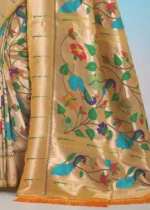 Yellow Paithani Silk Saree