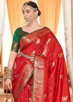 Bridal Red Banarasi Saree