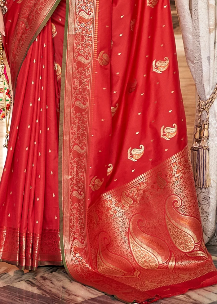 Bridal Red Banarasi Saree