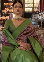 Dahlia Purple Kanjivaram Saree