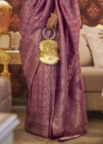 Dahlia Purple Kanjivaram Saree