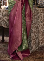 Forest Green Kanjivaram Saree