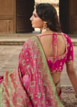 Fuchsia Pink Banarasi Saree