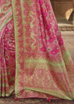 Fuchsia Pink Banarasi Saree