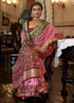 Fuchsia Pink Patola Silk Saree