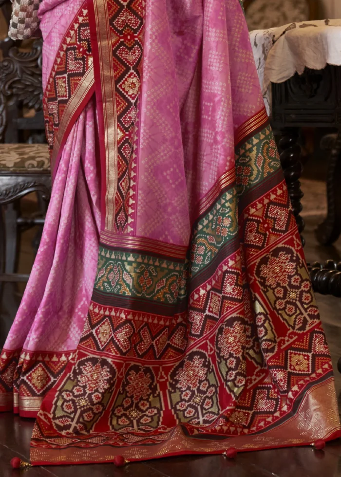 Fuchsia Pink Patola Silk Saree