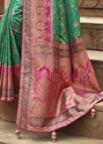 Jade Green Banarasi Saree