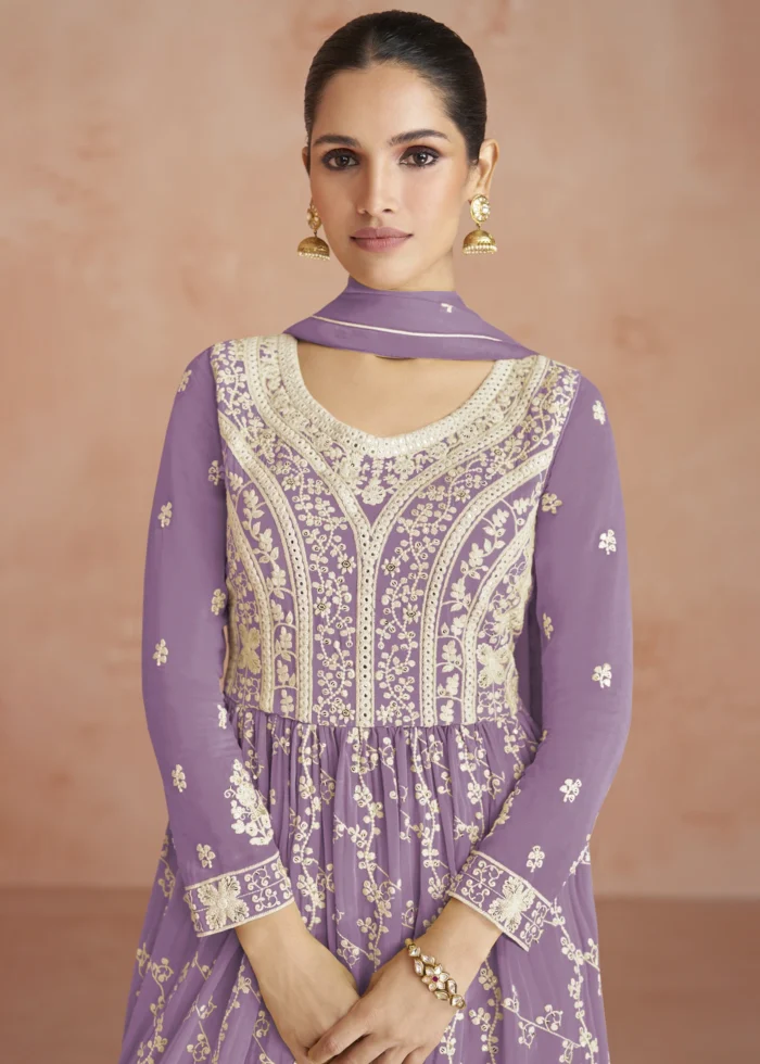 Lavender Purple Anarkali Suit