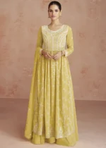 Lemon Yellow Anarkali Suit