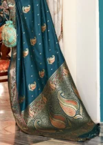 Mallard Blue Banarasi Saree