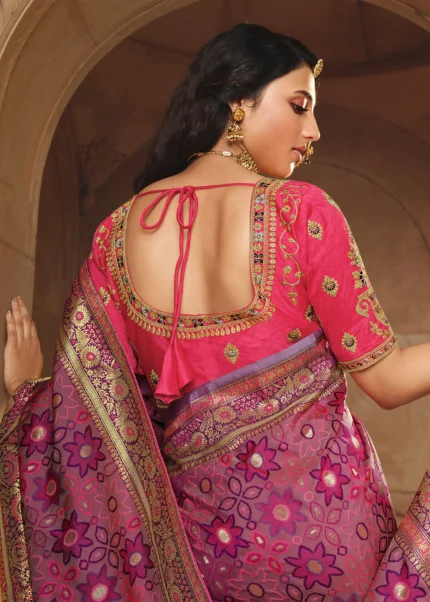 Mauve Purple Banarasi Saree