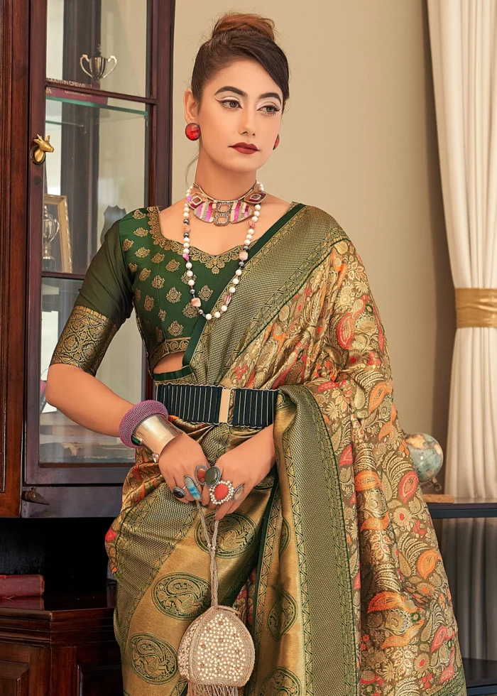 Multicolor Kanjivaram Saree