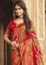 Multicoloured Banarasi Saree