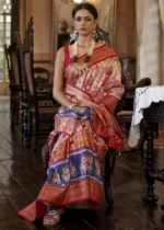 Multicoloured Patola Silk Saree