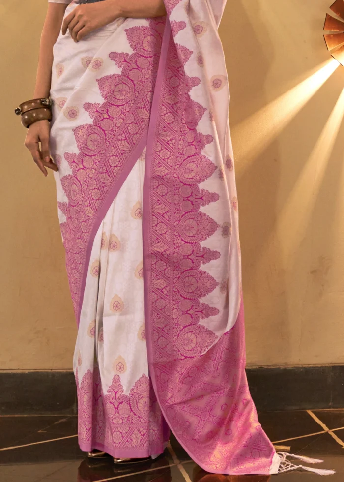 Orchid Pink Banarasi Saree