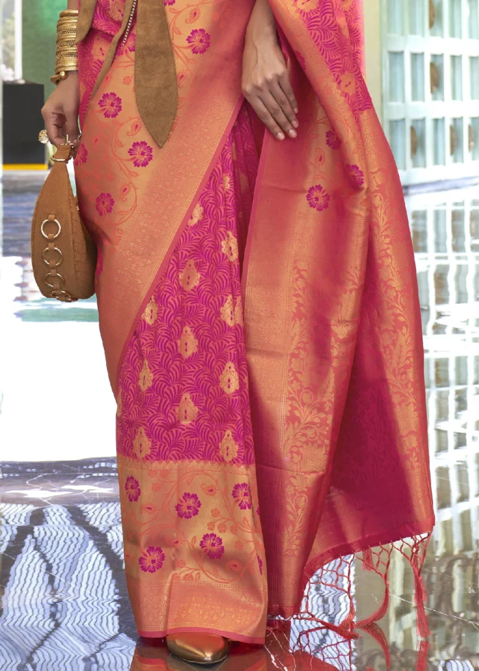 Paradise Pink Banarasi Saree