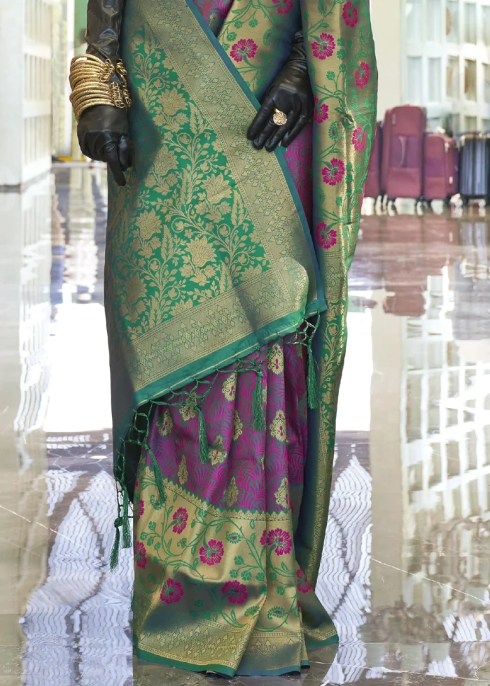 Purple Banarasi Saree