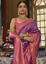 Purple Kanjivaram Saree