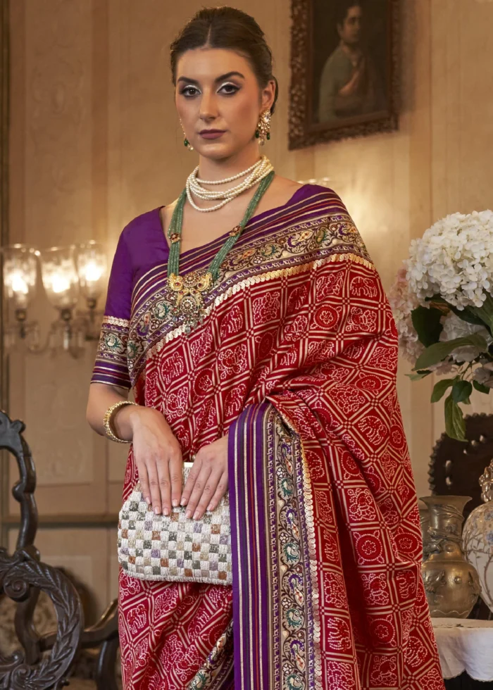 Red Patola Silk Saree