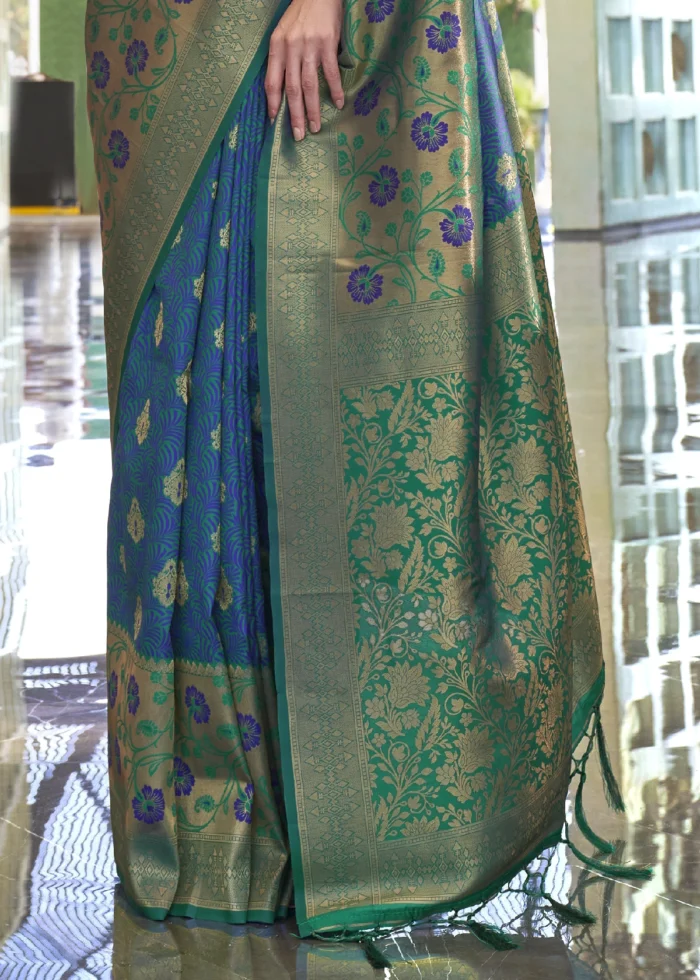 Royal Blue Banarasi Saree