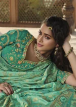 Sea Green Banarasi Saree