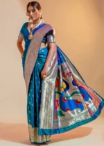 Sky Blue Paithani Silk Saree