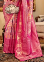 Thulian Pink Kanjivaram Saree