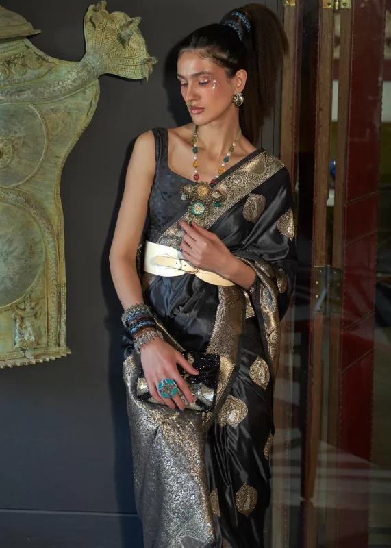 Black Banarasi Saree