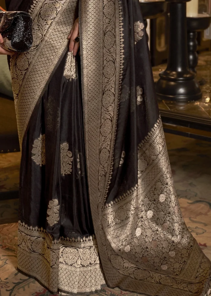 Black Banarasi Saree