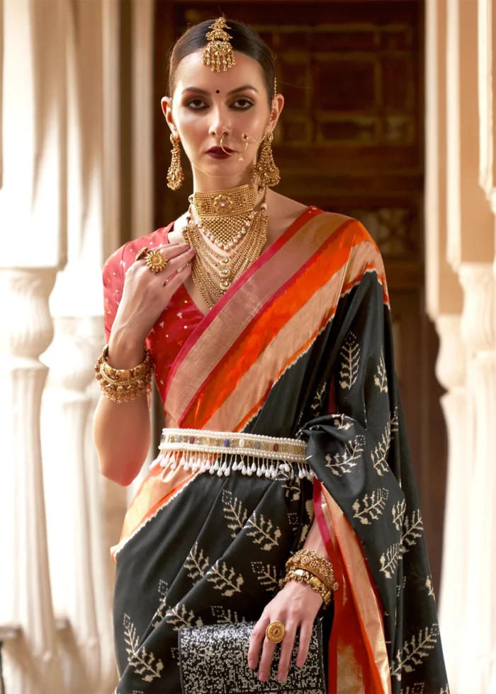 Black Patola Silk Saree