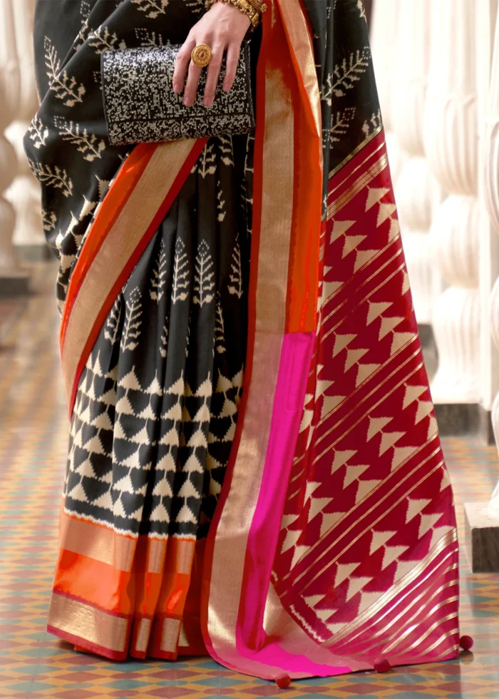 Black Patola Silk Saree