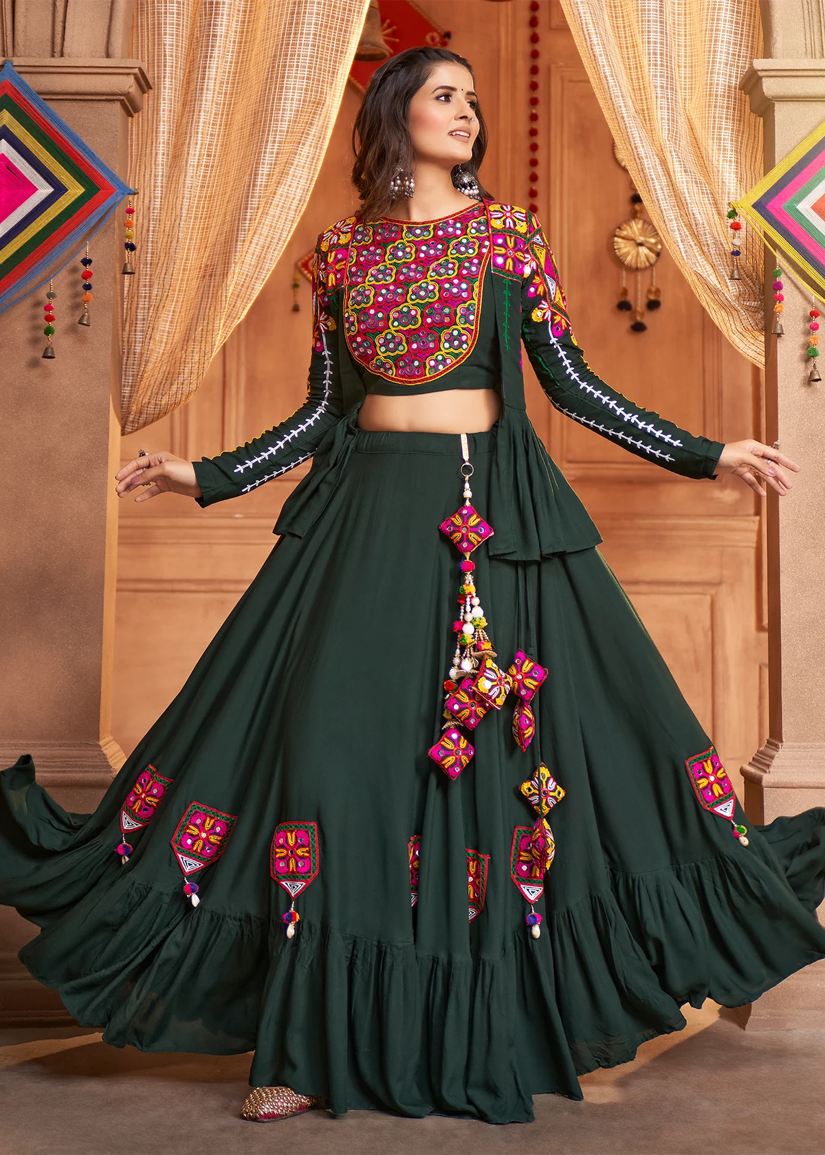 Dark Green Lehenga Choli