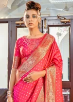 Fuchsia Pink Banarasi Saree