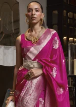 Hot Pink Banarasi Saree