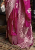 Hot Pink Banarasi Saree