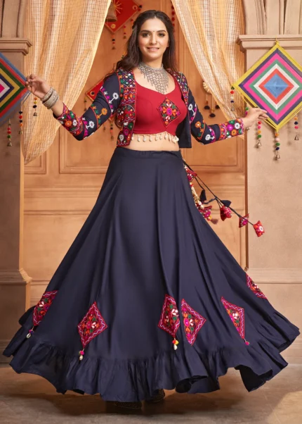 Navy Blue Lehenga Choli