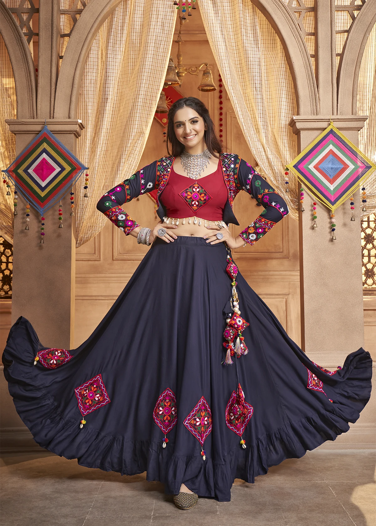 Navy Blue Lehenga Choli