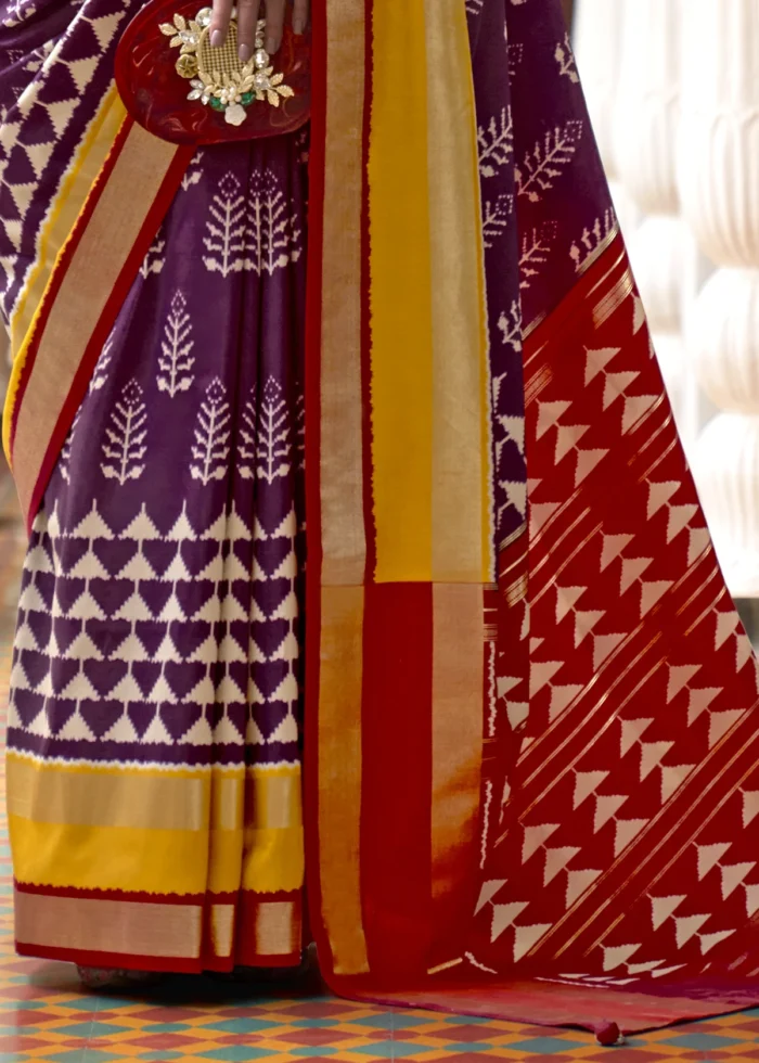 Purple Patola Silk Saree