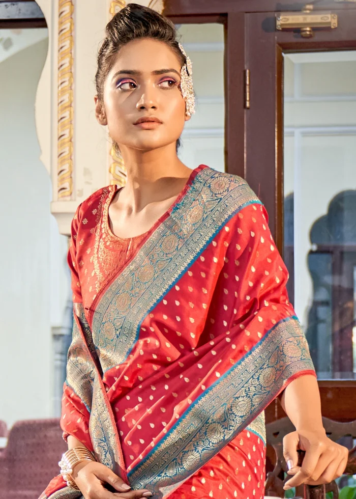 Red Banarasi Saree