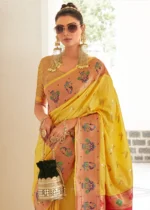 Yellow Paithani Silk Saree