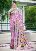 Baby Pink Paithani Silk Saree