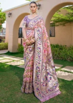 Baby Pink Paithani Silk Saree