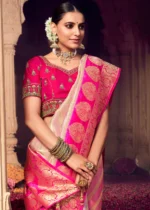 Blossom Pink Banarasi Saree