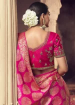 Blossom Pink Banarasi Saree