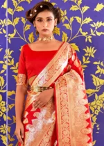 Bridal Red Banarasi Saree