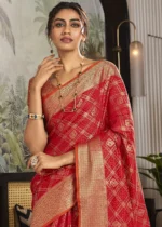 Bridal Red Patola Silk Saree