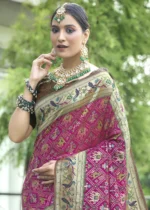 Magenta Pink Paithani Silk Saree