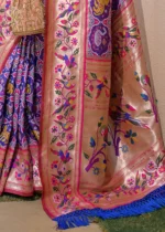 Purple Paithani Silk Saree